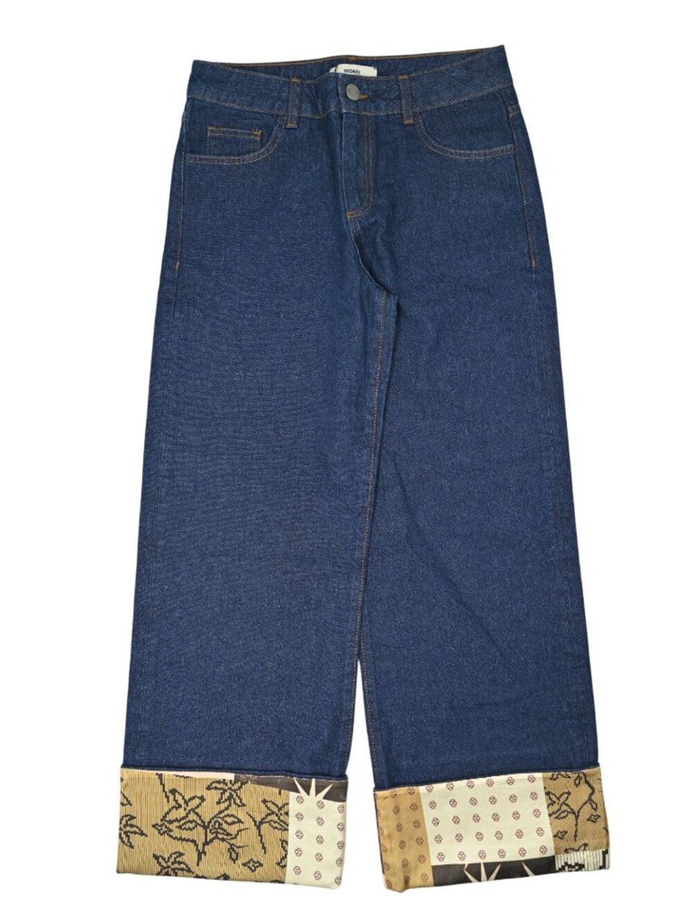 Siedres Odette Jean with Turned Up Cuffs in Navy